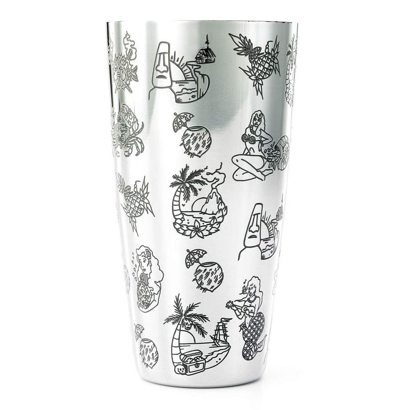 Barfly Cocktail Tin, Large 28 oz (828 ml), Stainless Steel, Tiki - Image 2
